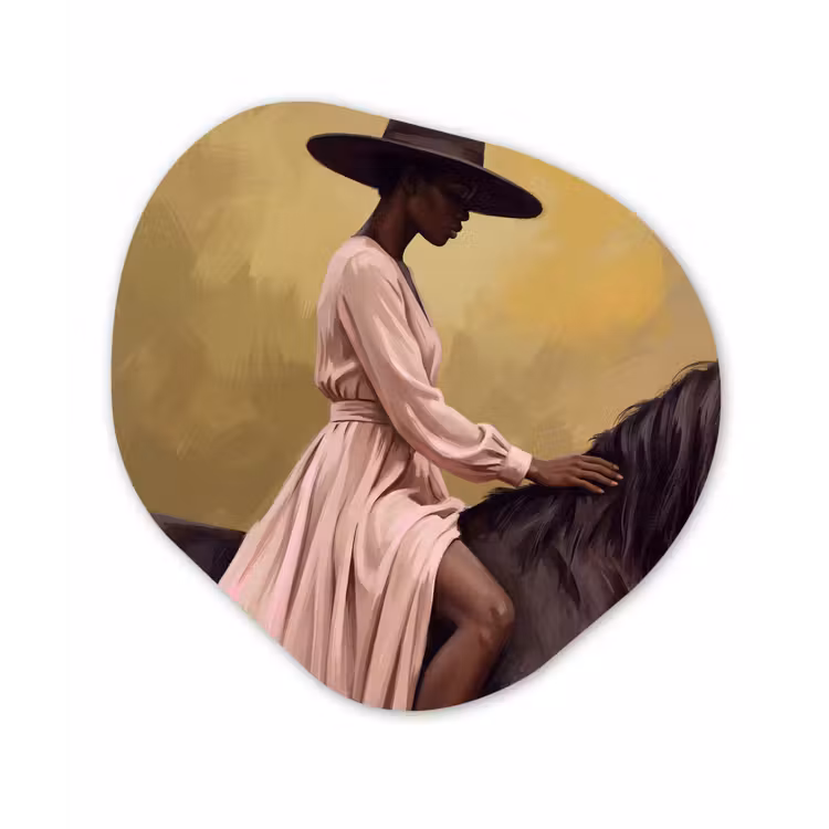 Organisch schilderij - Forex - Paard - Klassiek - Oker — 1