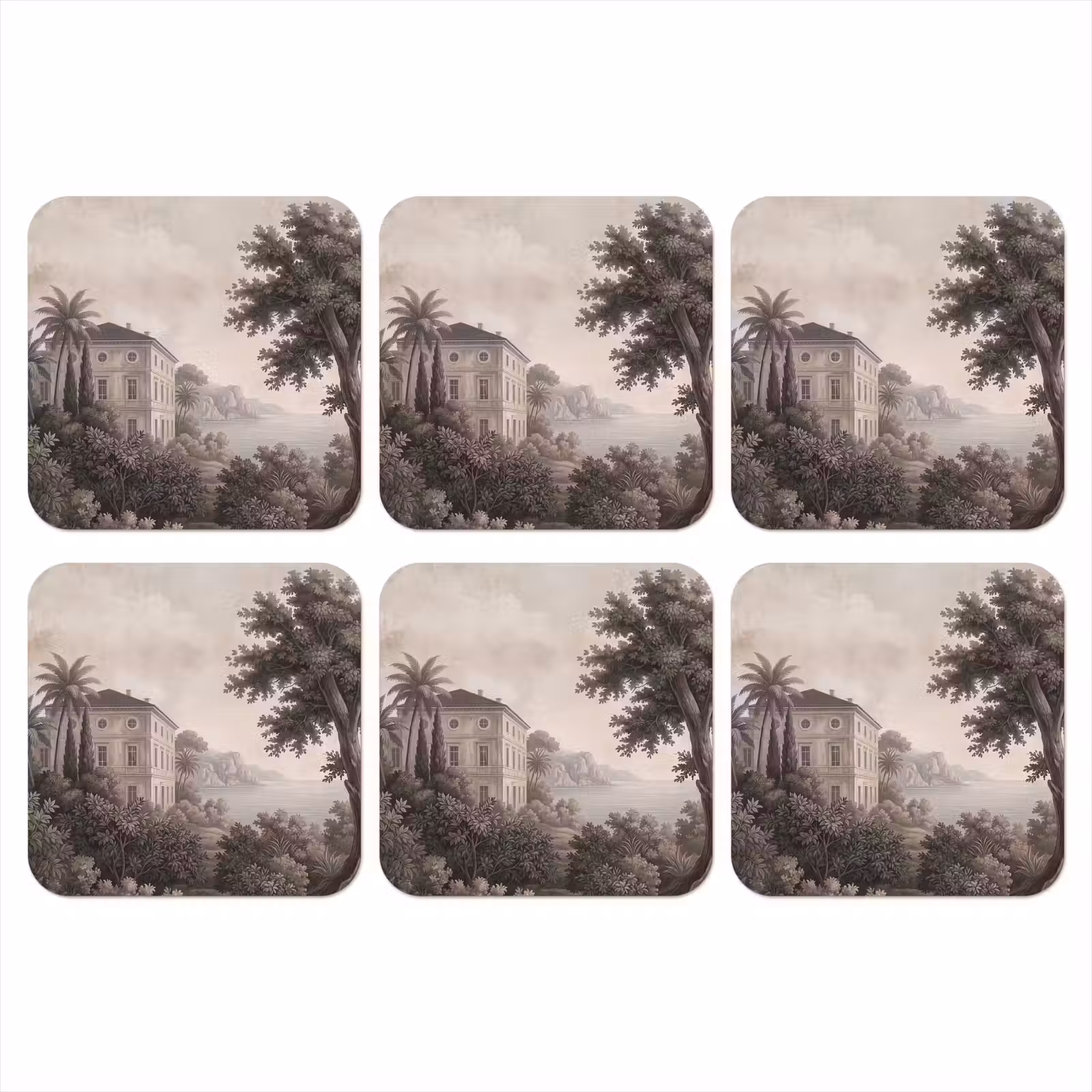 Onderzetter - Zee - Villa - Beige — 1