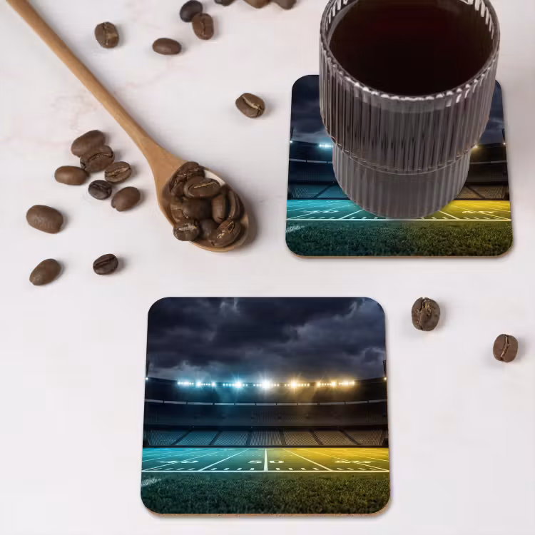 Onderzetter - Voetbal - Stadion - Nacht - Modern — 4