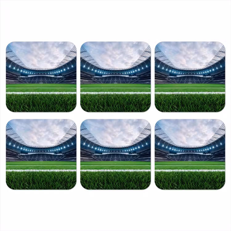 Onderzetter - Voetbal - Stadion - Sport - Groen — 1