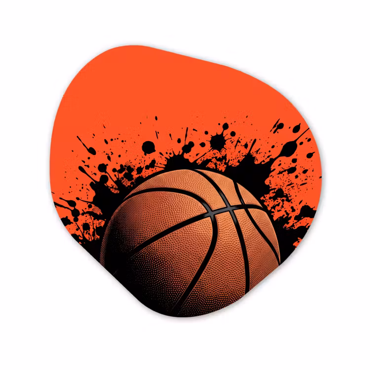 Organisch schilderij - Forex - Basketbal - Verf - Sport - Oranje — 1