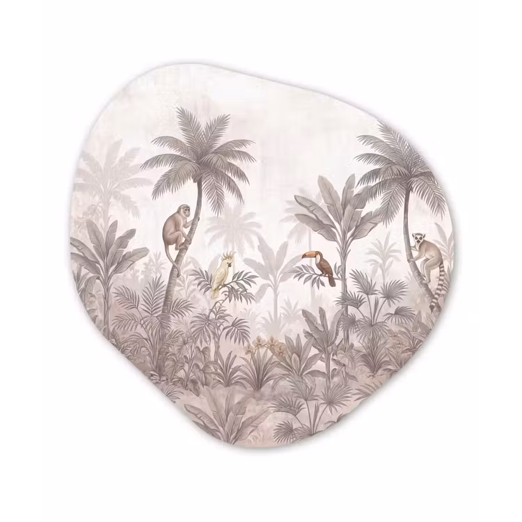 Organisch schilderij - Forex - Jungle - Dieren - Palmbomen — 1