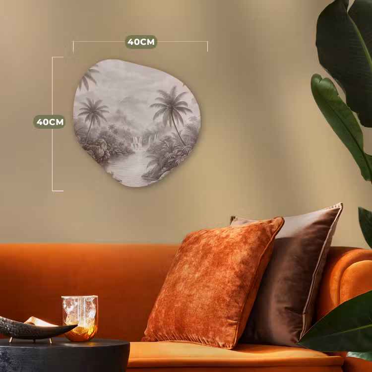 Organisch schilderij - Forex - Jungle - Watervallen - Tropisch - Illustratie — 4