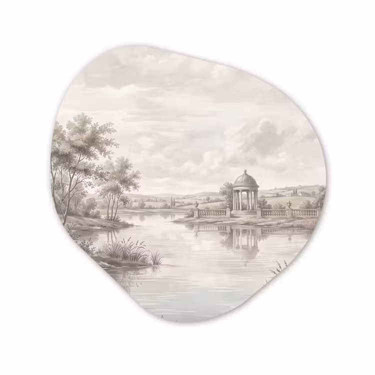 Organisch schilderij - Forex - Landschap - Water - Natuur - Sepia — 1