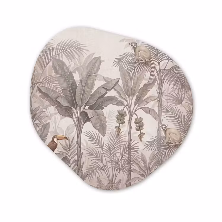 Organisch schilderij - Forex - Natuur - Jungle - Ringstaartmaki - Bruin — 1