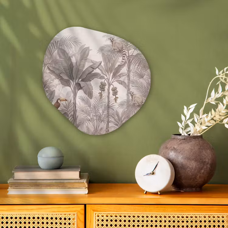 Organisch schilderij - Forex - Natuur - Jungle - Ringstaartmaki - Bruin — 2
