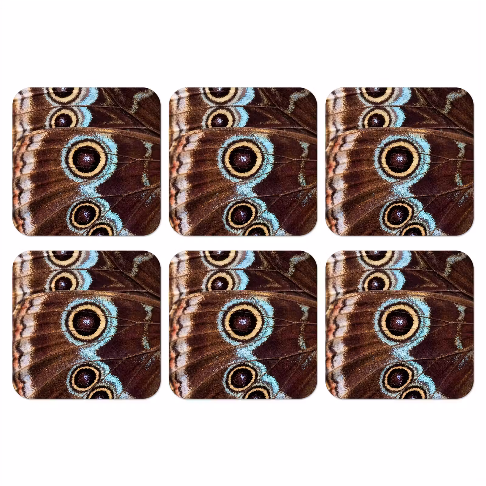Onderzetter - Vleugels - Vlinder - Blauw — 1