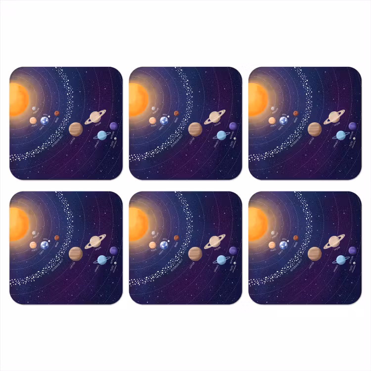 Onderzetter - Planetenstelsel - Ruimte - Illustratie — 1
