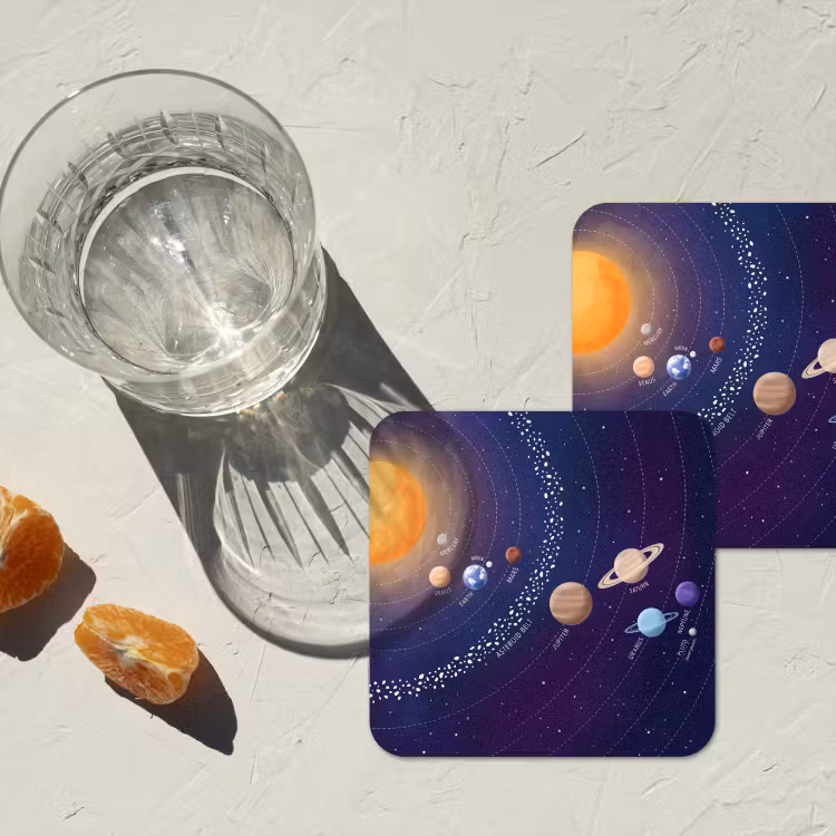 Onderzetter - Planetenstelsel - Ruimte - Illustratie — 3