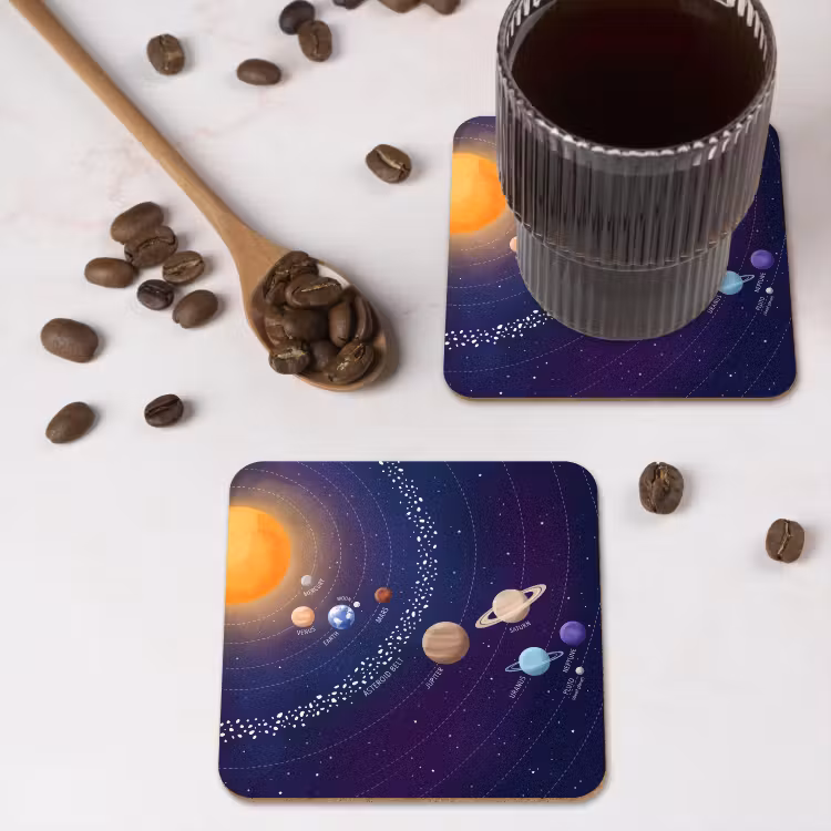 Onderzetter - Planetenstelsel - Ruimte - Illustratie — 4