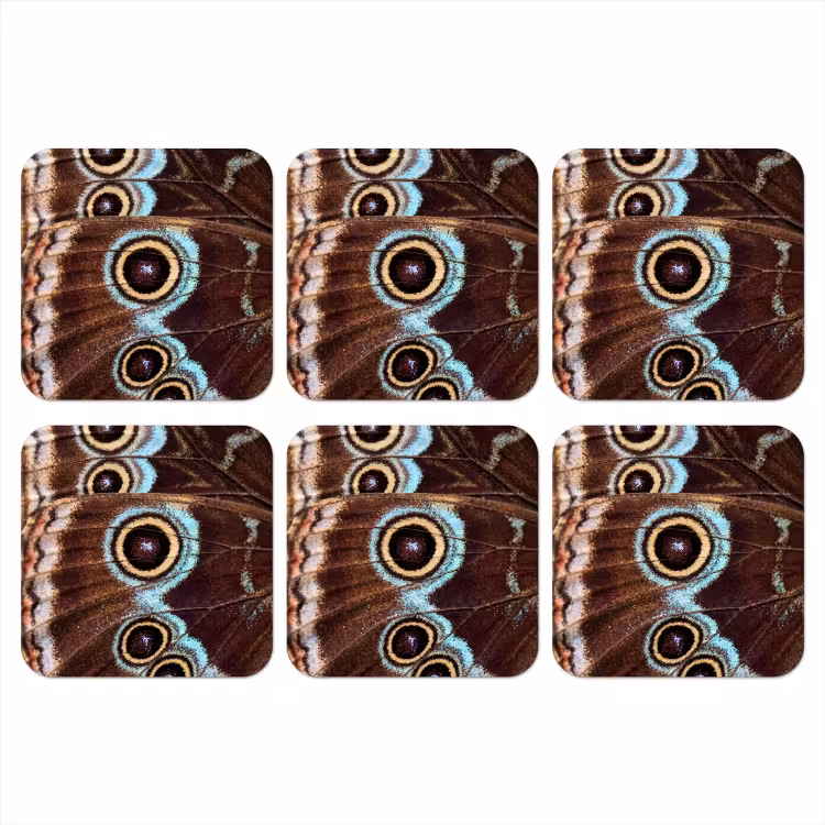 Onderzetter - Vleugels - Vlinder - Blauw — 1