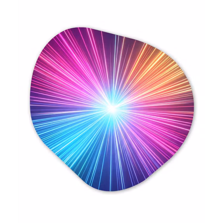 Organisch schilderij - Forex - Abstract - Light - Burst - Modern - Colorful — 1