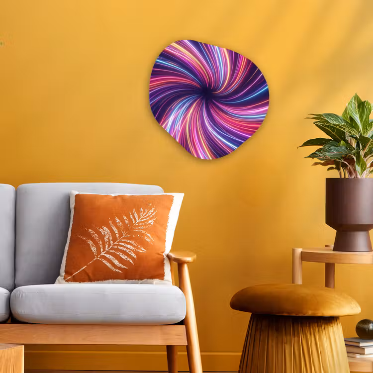 Organisch schilderij - Forex - Abstract - Swirl - Futuristic - Neon — 3