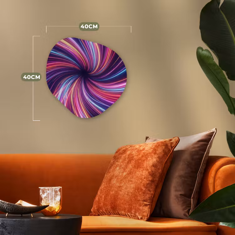 Organisch schilderij - Forex - Abstract - Swirl - Futuristic - Neon — 4