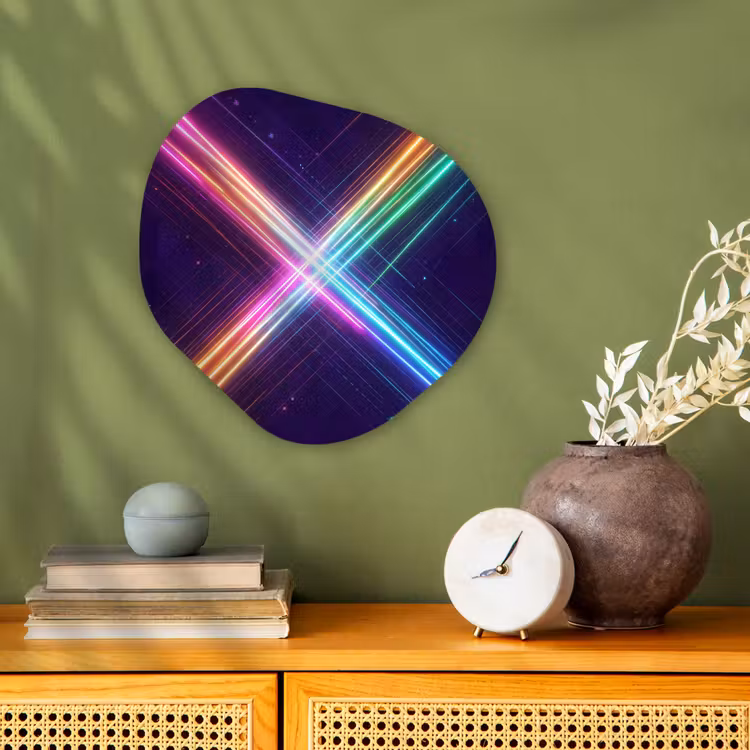 Organisch schilderij - Forex - Kruisen - Lasterstralen - Neon — 2