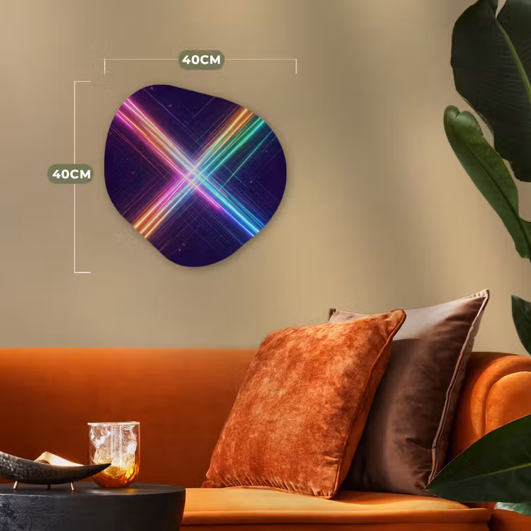 Organisch schilderij - Forex - Kruisen - Lasterstralen - Neon — 4