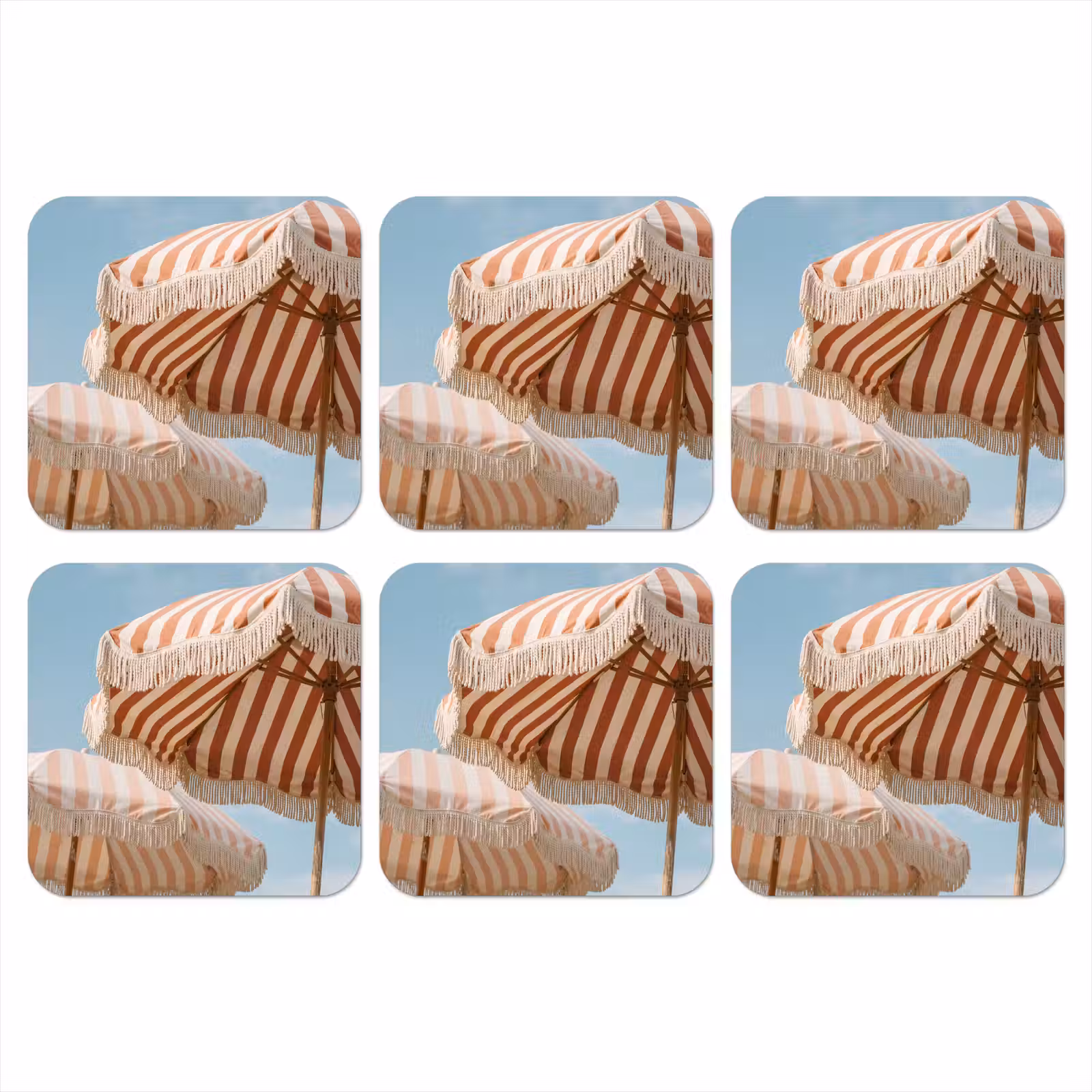 Onderzetter - Parasol - Lucht - Rood — 1