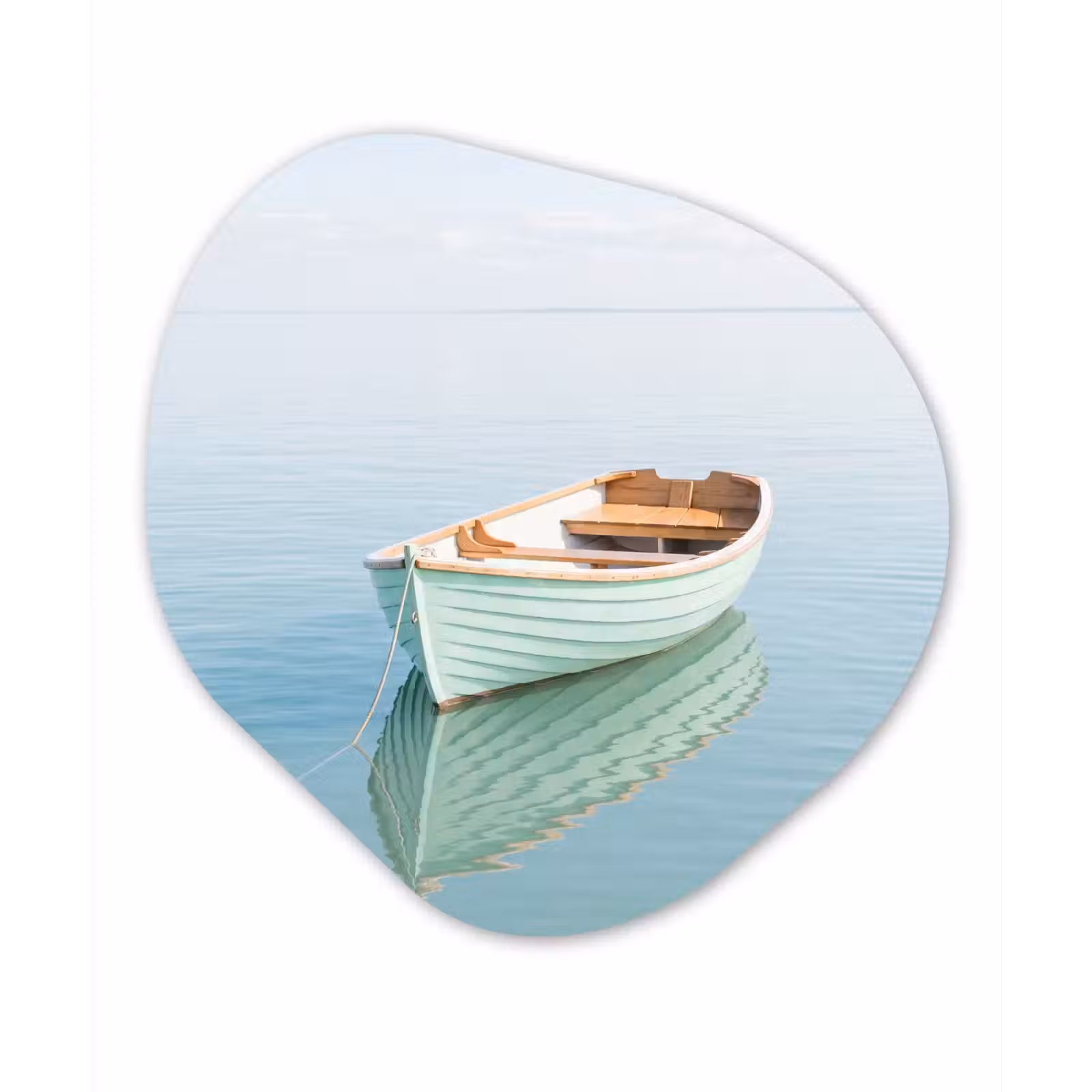 Organisch schilderij - Forex - Minimalistisch - Boot - Zee — 1
