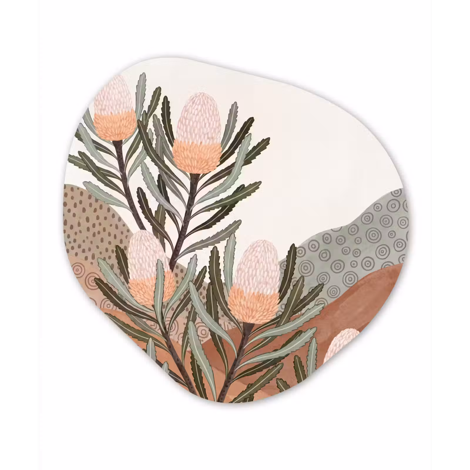 Organisch schilderij - Forex - Modern - Heuvels - Terracotta — 1