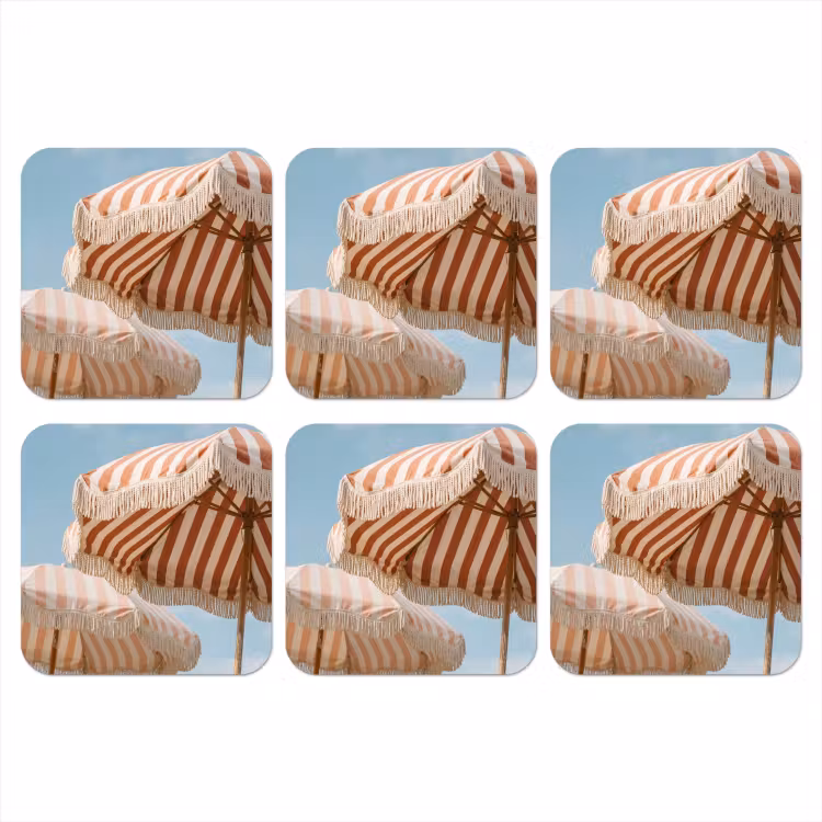 Onderzetter - Parasol - Lucht - Rood — 1
