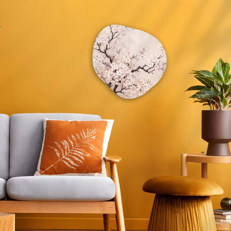 Organisch schilderij - Forex - Bloesem - Illustratie - Taupe — 3