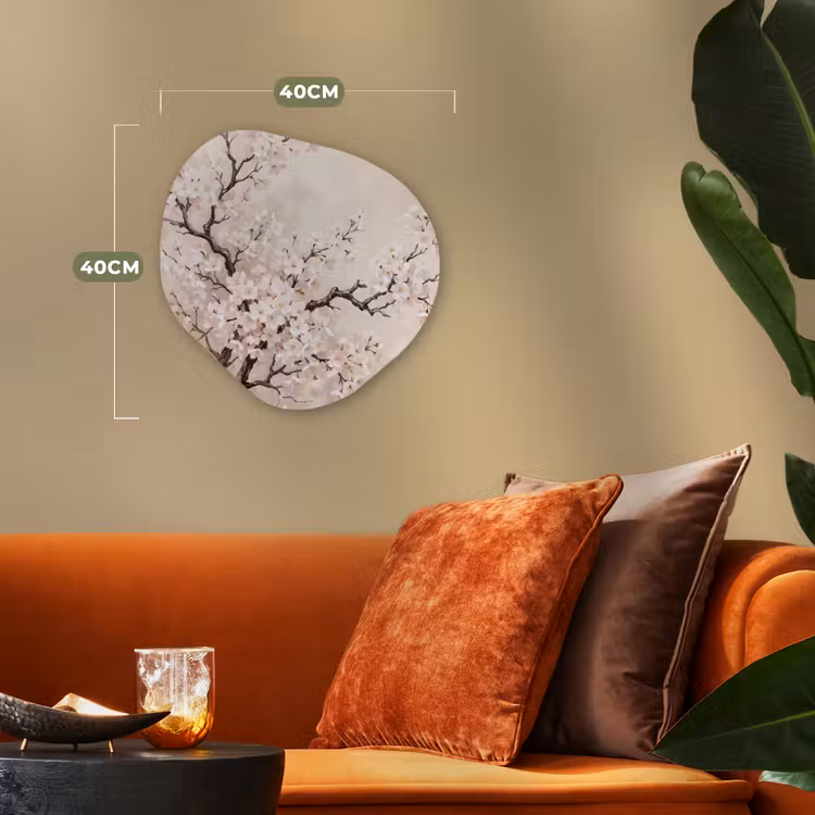Organisch schilderij - Forex - Bloesem - Illustratie - Taupe — 4