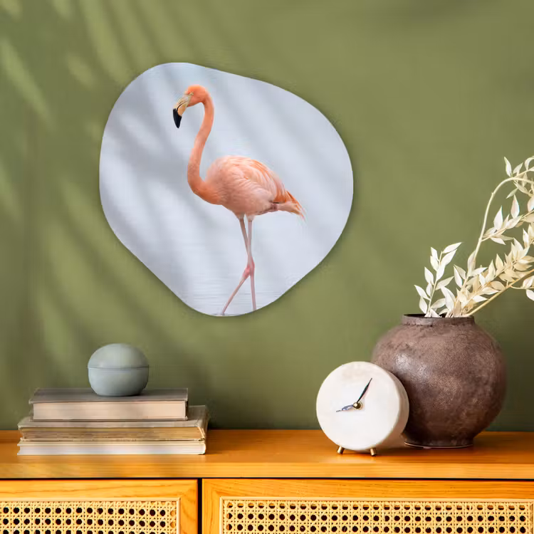 Organisch schilderij - Forex - Flamingo - Zee - Roze — 2