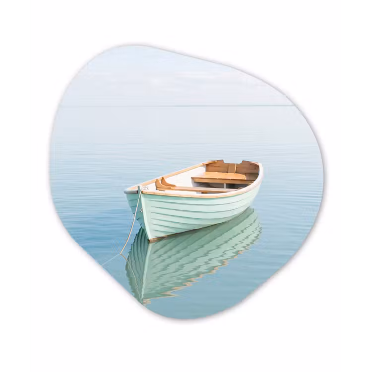 Organisch schilderij - Forex - Minimalistisch - Boot - Zee — 1