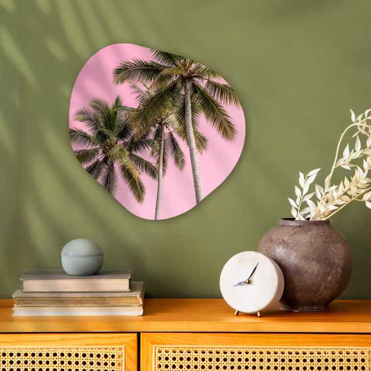 Organisch schilderij - Forex - Palmboom - Tropisch - Pink — 2