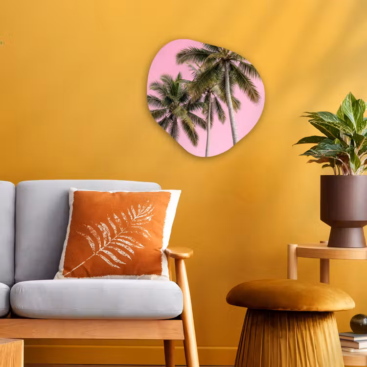 Organisch schilderij - Forex - Palmboom - Tropisch - Pink — 3