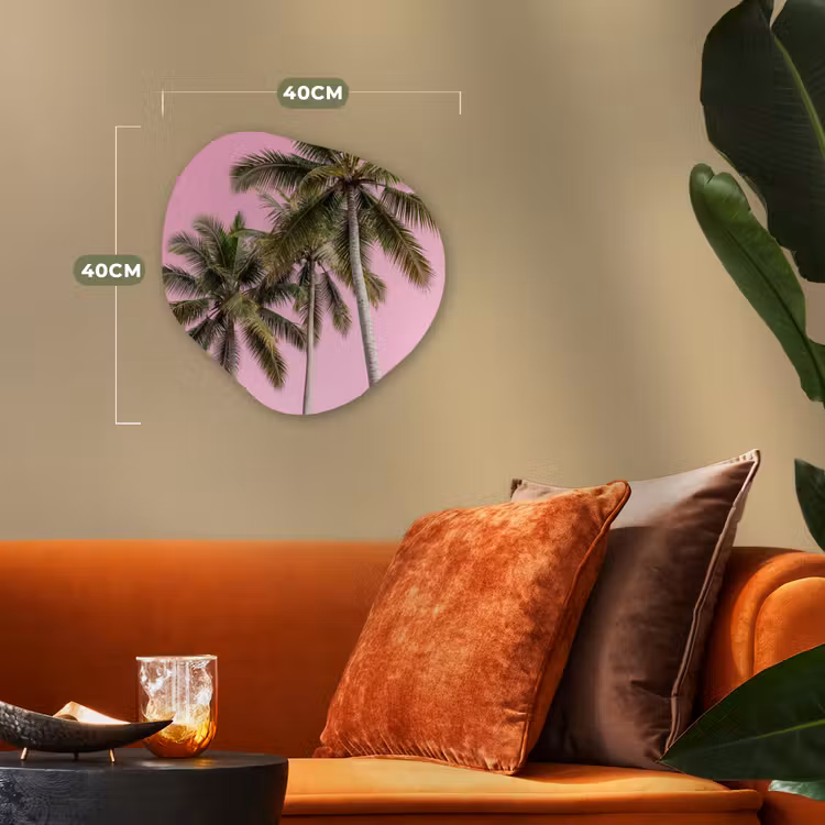 Organisch schilderij - Forex - Palmboom - Tropisch - Pink — 4