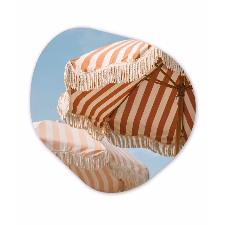Organisch schilderij - Forex - Parasol - Lucht - Rood — 1
