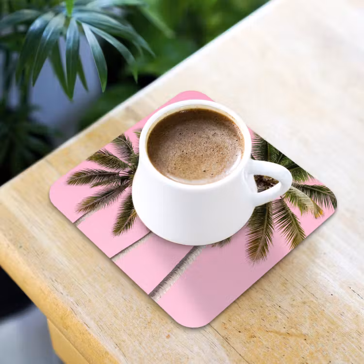 Onderzetter - Palmboom - Tropisch - Pink — 2