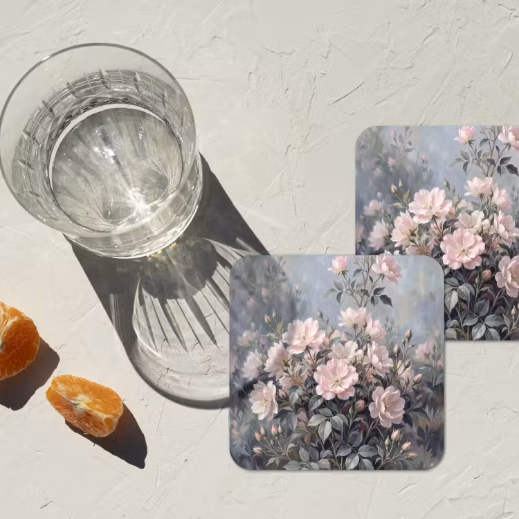Onderzetter - Rozen - Illustratie - Roze — 3
