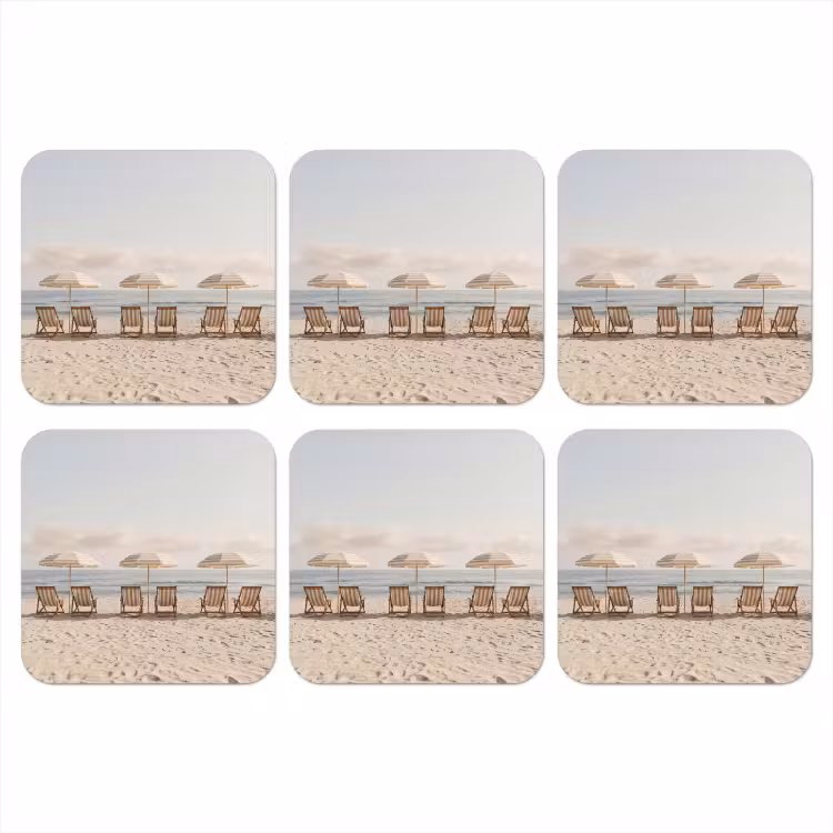 Onderzetter​ - Strand - Stoelen - Parasol — 1