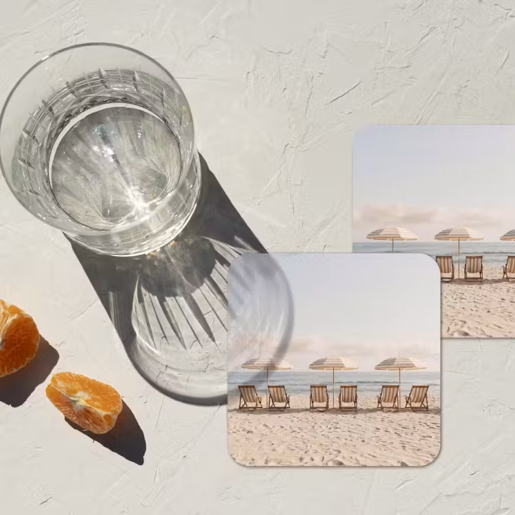 Onderzetter​ - Strand - Stoelen - Parasol — 3