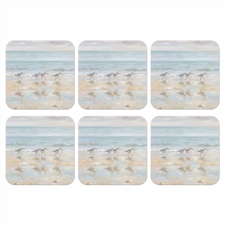Onderzetter - Vogels - Strand - Zee — 1
