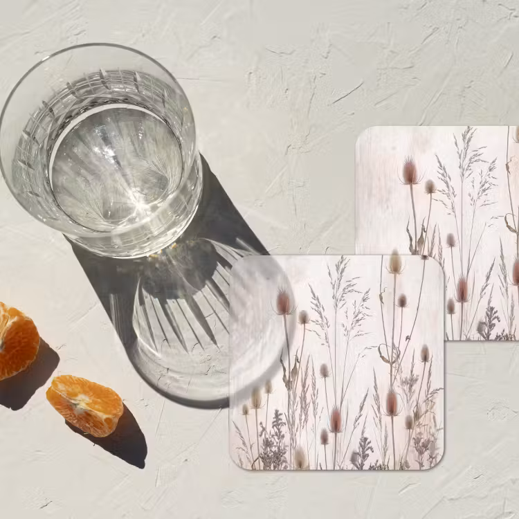 Onderzetter - Weidebloemen - Design - Sepia — 3