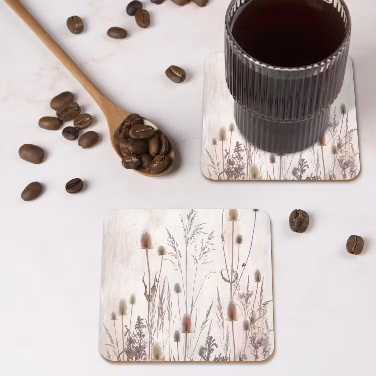 Onderzetter - Weidebloemen - Design - Sepia — 4