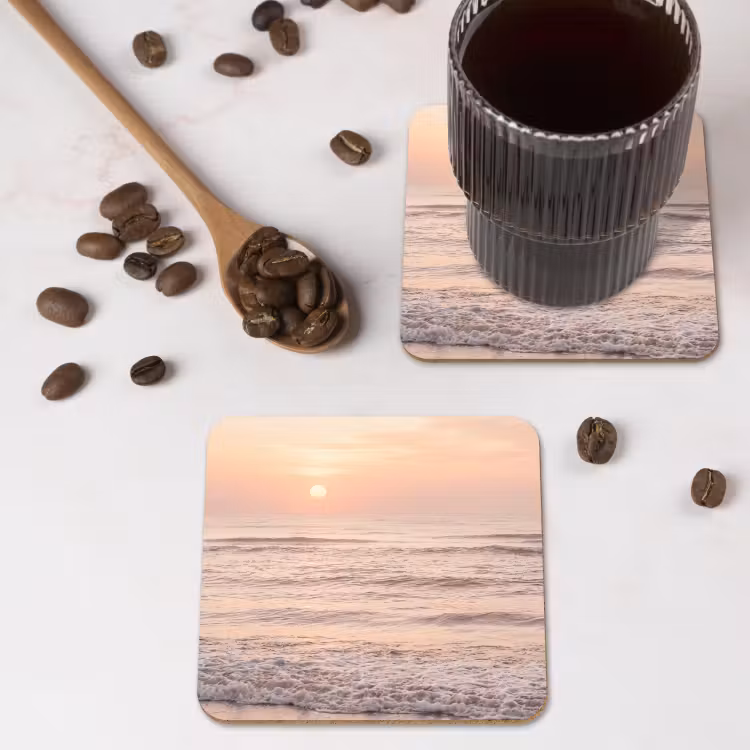 Onderzetter - Zon - Strand - Roze — 4