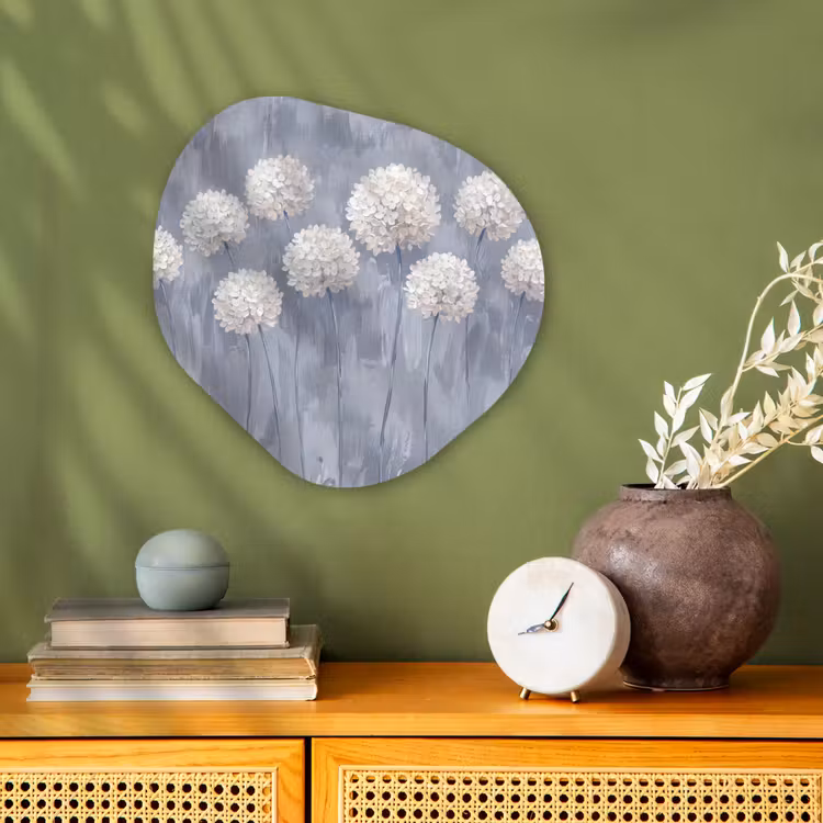 Organisch schilderij - Forex - Bloemen - Illustratie - Blauw — 2