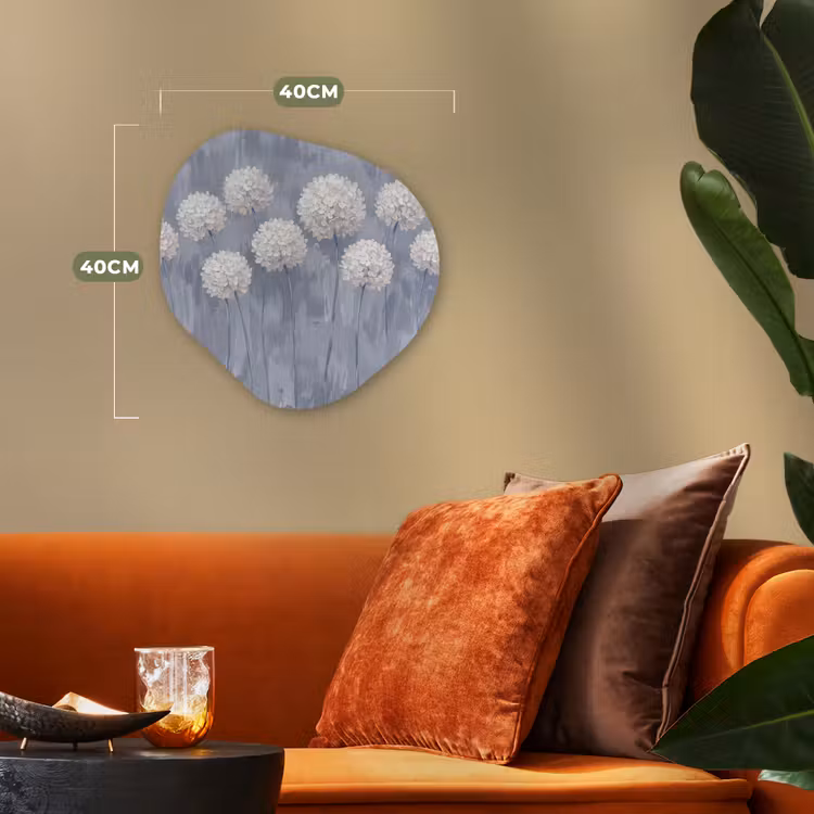 Organisch schilderij - Forex - Bloemen - Illustratie - Blauw — 4