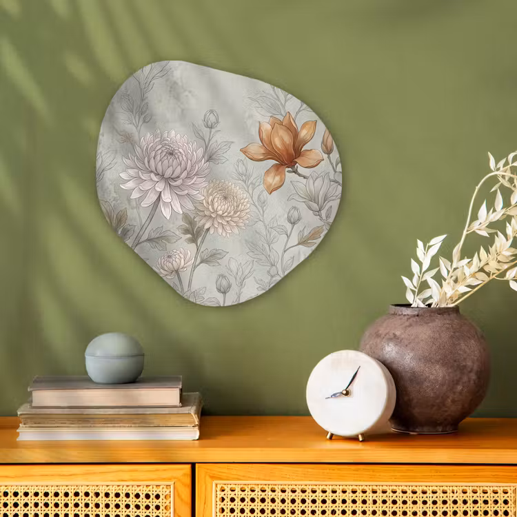 Organisch schilderij - Forex - Illustratie - Bloemen - Groen — 2