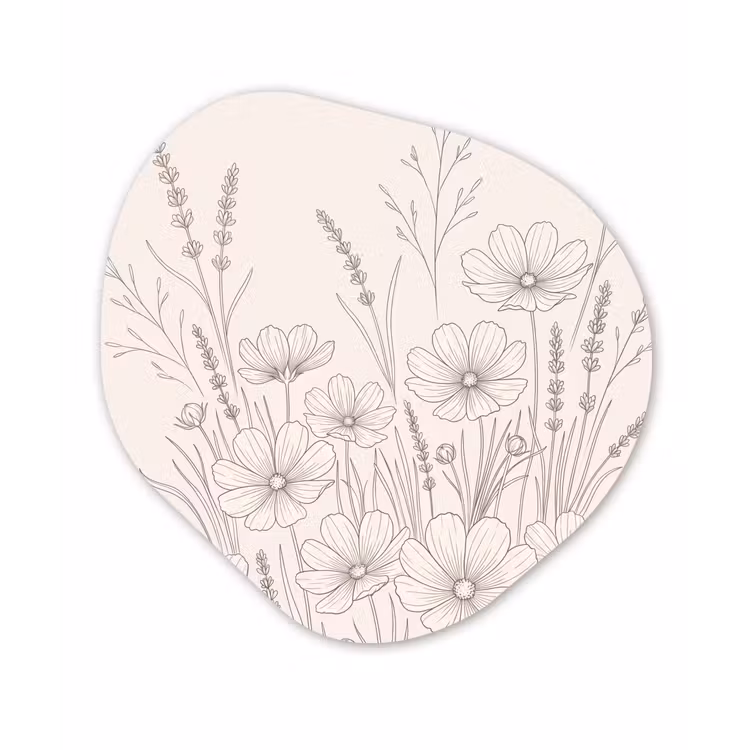 Organisch schilderij - Forex - Minimalistisch - Modern - Bloemen - Beige — 1