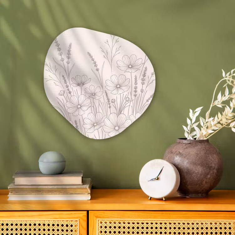 Organisch schilderij - Forex - Minimalistisch - Modern - Bloemen - Beige — 2