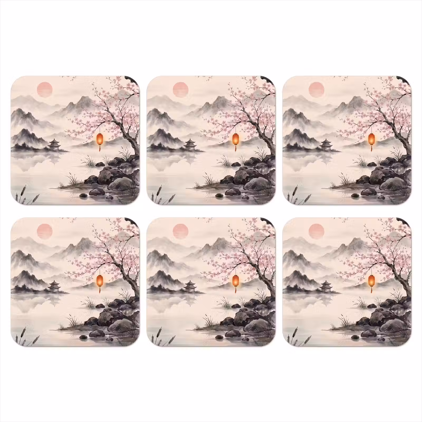 Onderzetter - Zon - Japans - Traditioneel — 1
