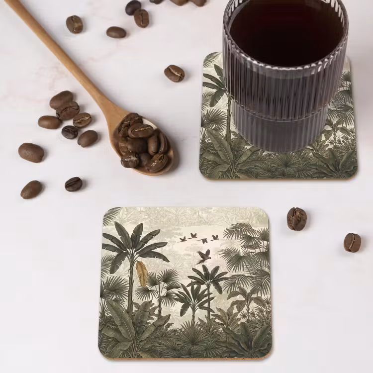 Onderzetter - Papagaaien - Jungle - Tropisch - Green — 4