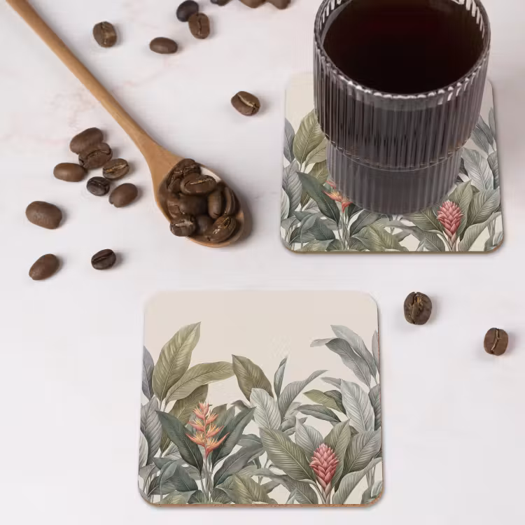 Onderzetter - Tropisch - Planten - Modern - Groen — 4