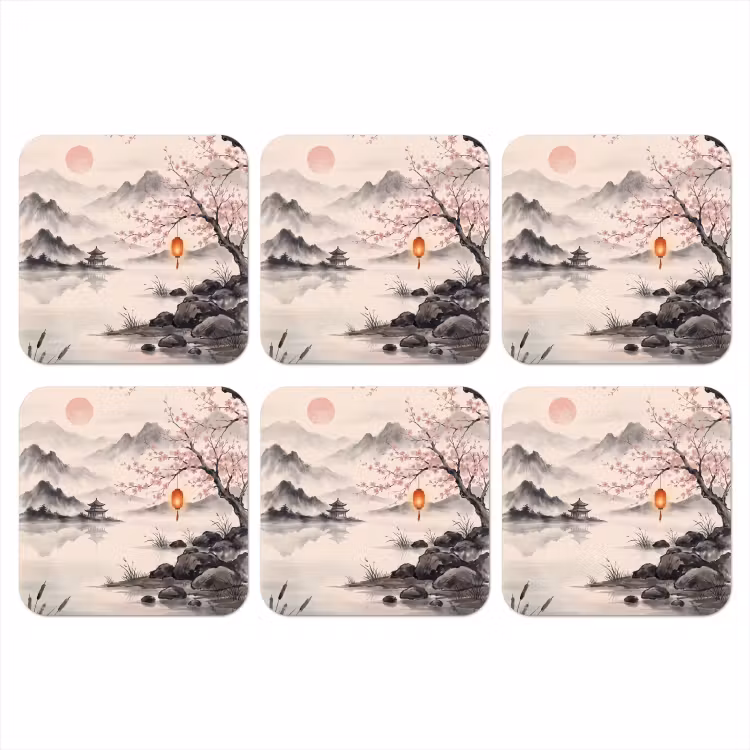 Onderzetter - Zon - Japans - Traditioneel — 1
