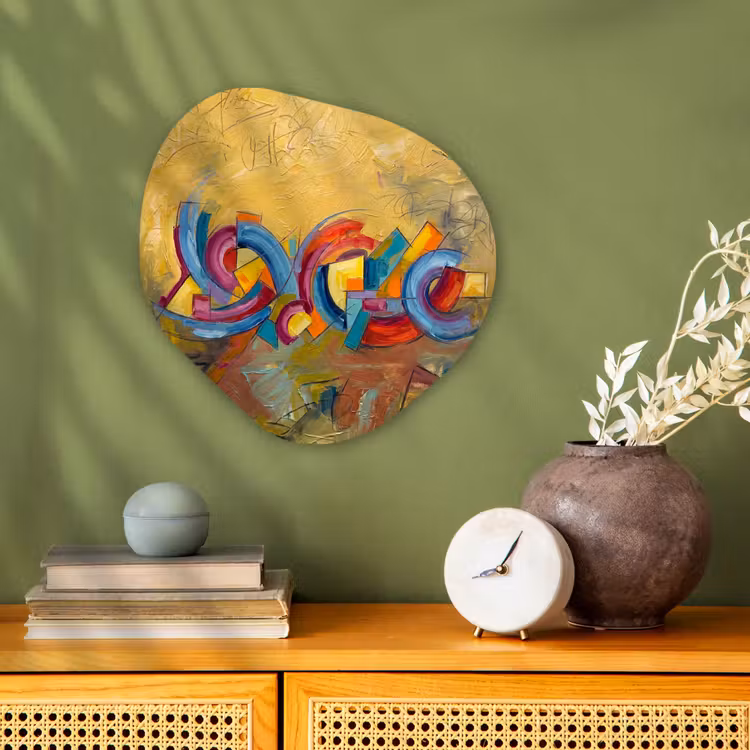 Organisch schilderij - Forex - Abstract - Cirkels - Schilderij - Kleurrijk - Dynamisch — 2